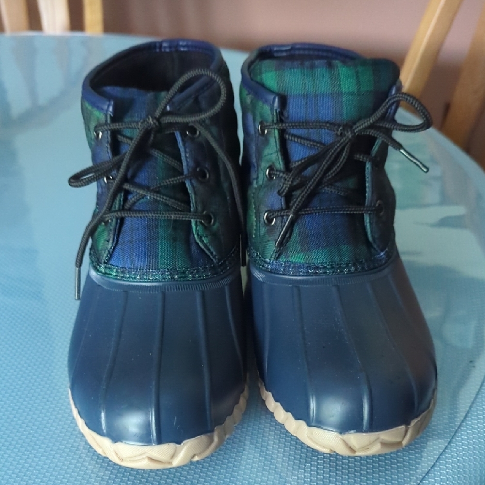 St. John's Bay Blue and Green Waterproof Boots - Size 11 - NWOT